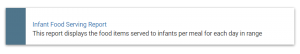 Infant Food Serving Record Report