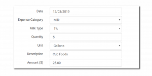 Record and Report Milk Purchased by Type and Amount