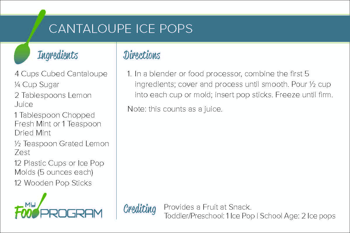 Cantaloupe Ice Pops Recipe