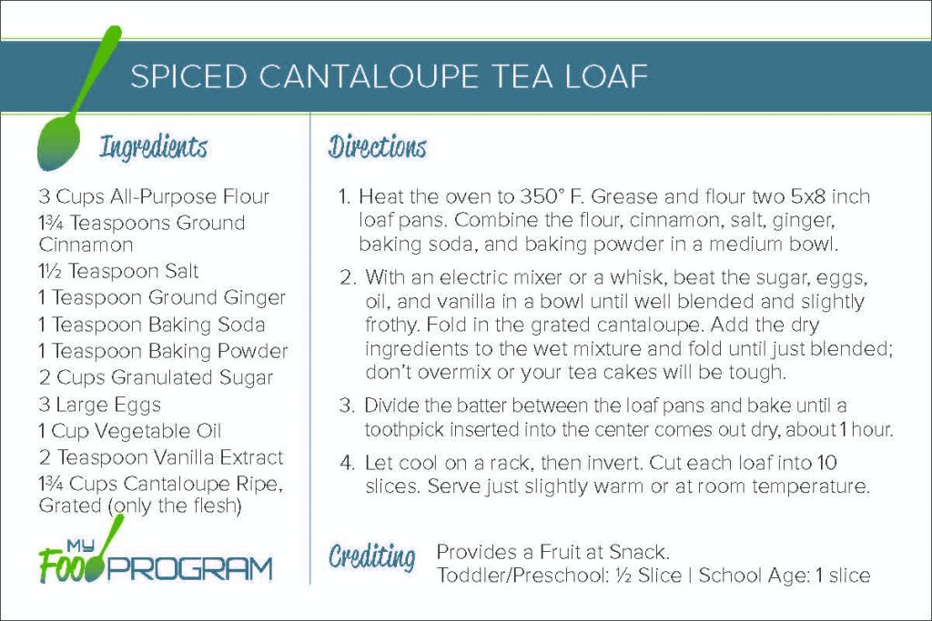 Spiced Cantaloupe Tea Loaf Recipe