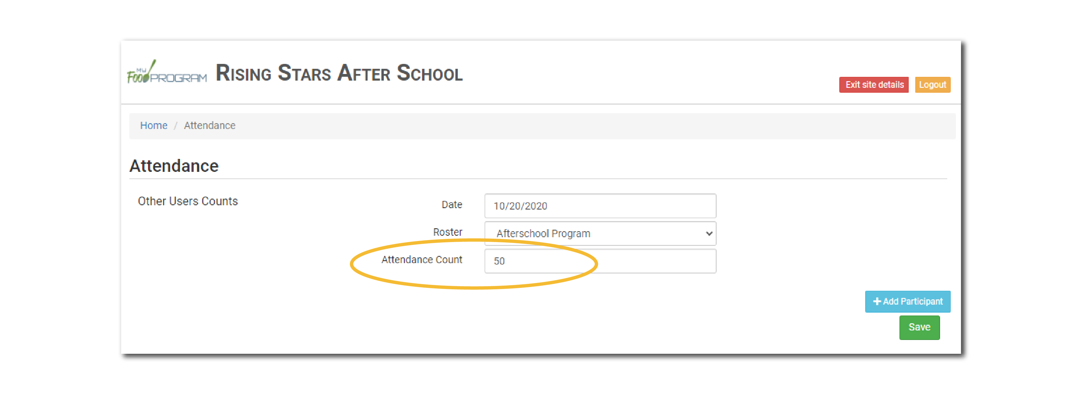 Allow Headcount Attendance for At-Risk Sites