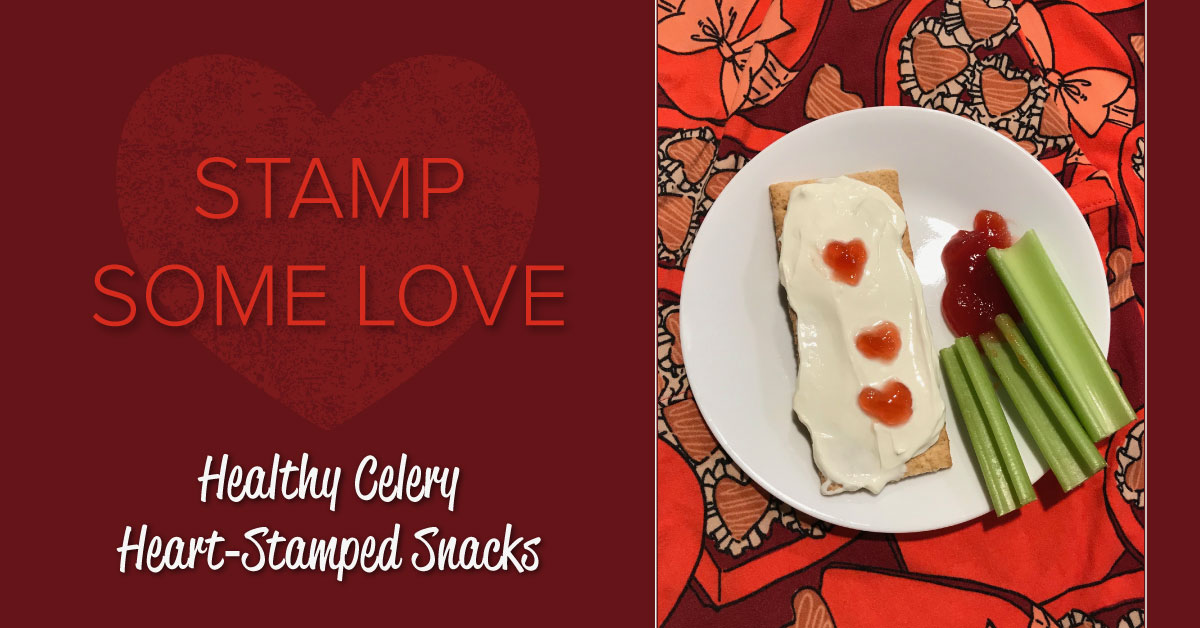 Stamp Some Love Celery Heart-Stamped Snacks