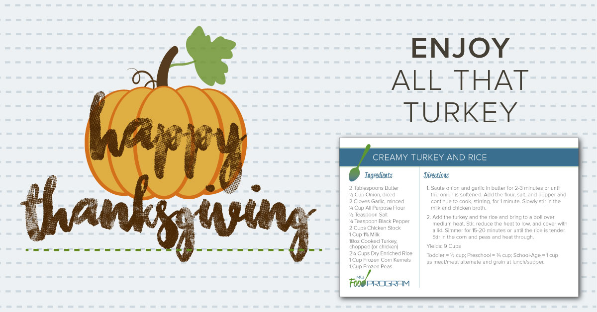 Happy Thanksgiving Creamy Turkey and Rice