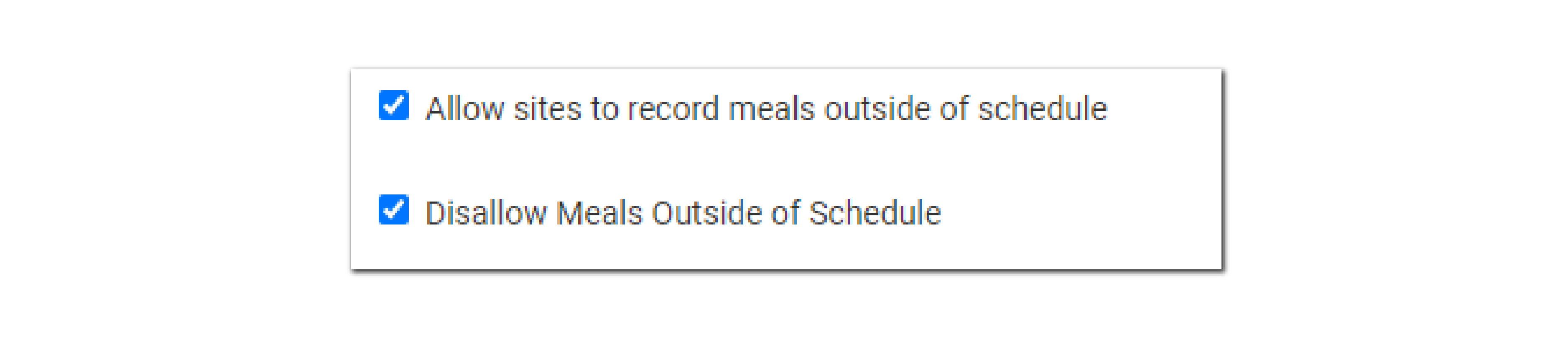 Restrict Sites from Claiming Meals Outside of Participant Schedules