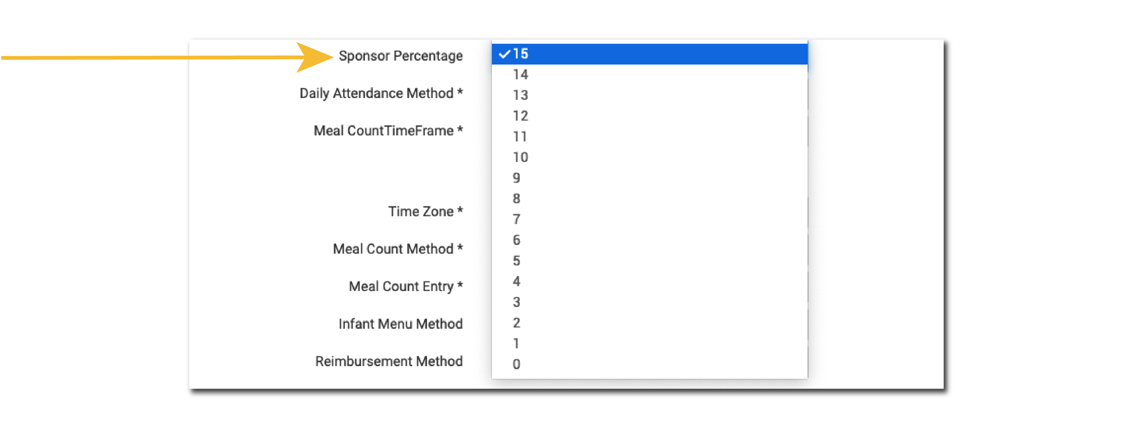 Set Sponsor Admin Percentage Other Than 15%