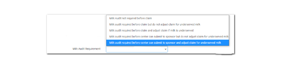 milk audit settings