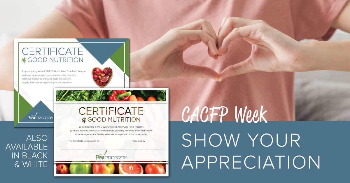 CACFP Week Certificates
