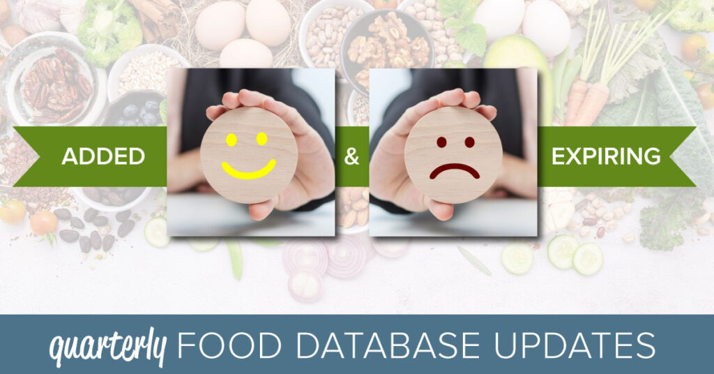 Food Database Updates