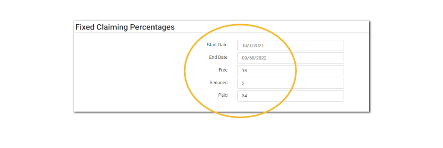 Fixed Claiming Percentage