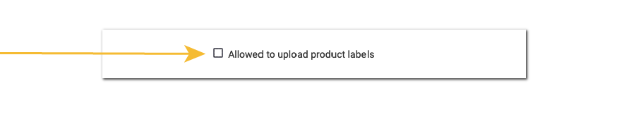 Upload Product Labels
