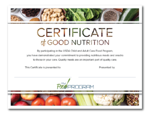 CACFP Week 2023 Certificate of Good Nutrition v2