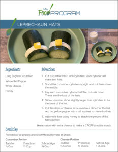 My Food Program Leprechaun Hats Recipe