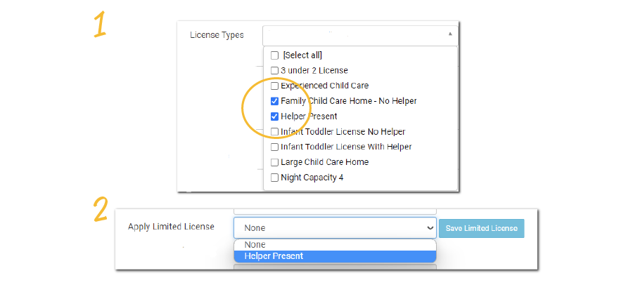 Apply Different Licensed Capacity to Specific Meals