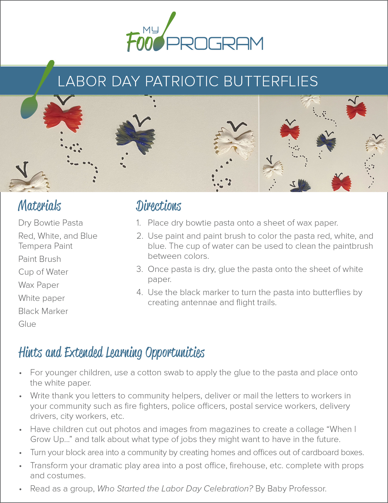 Labor Day Patriotic Butterflies