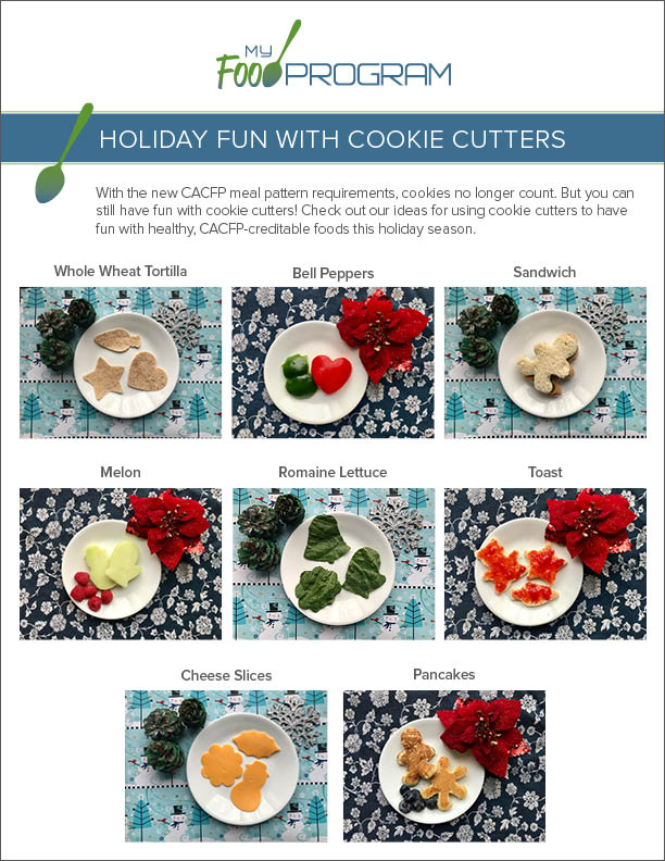 My Food Program Holiday Fun with Cookie Cutters Activity