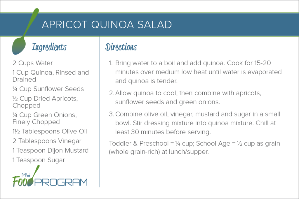 My Food Program Apricot Quinoa Salad Recipe
