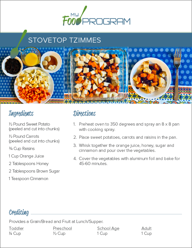 My Food Program Rosh Hashanah Stovetop Tzimmies