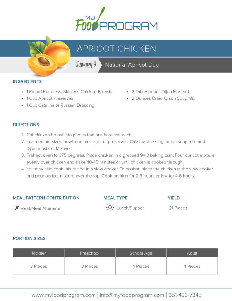 My Food Program Apricot Chicken Recipe