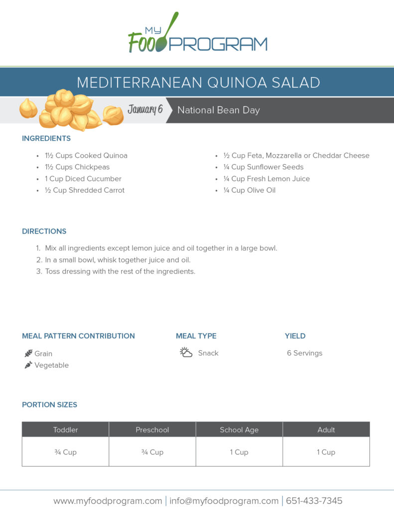 My Food Program Mediterranean Quinoa Salad Recipe