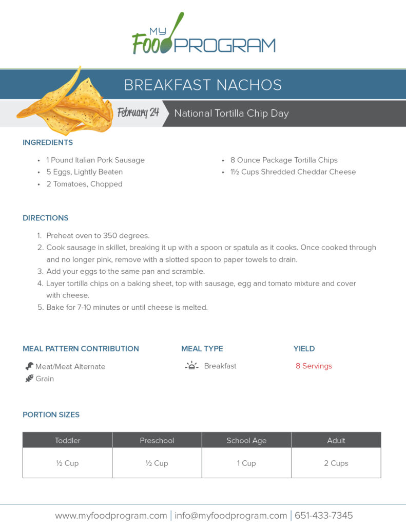 My Food Program Breakfast Nachos Recipe