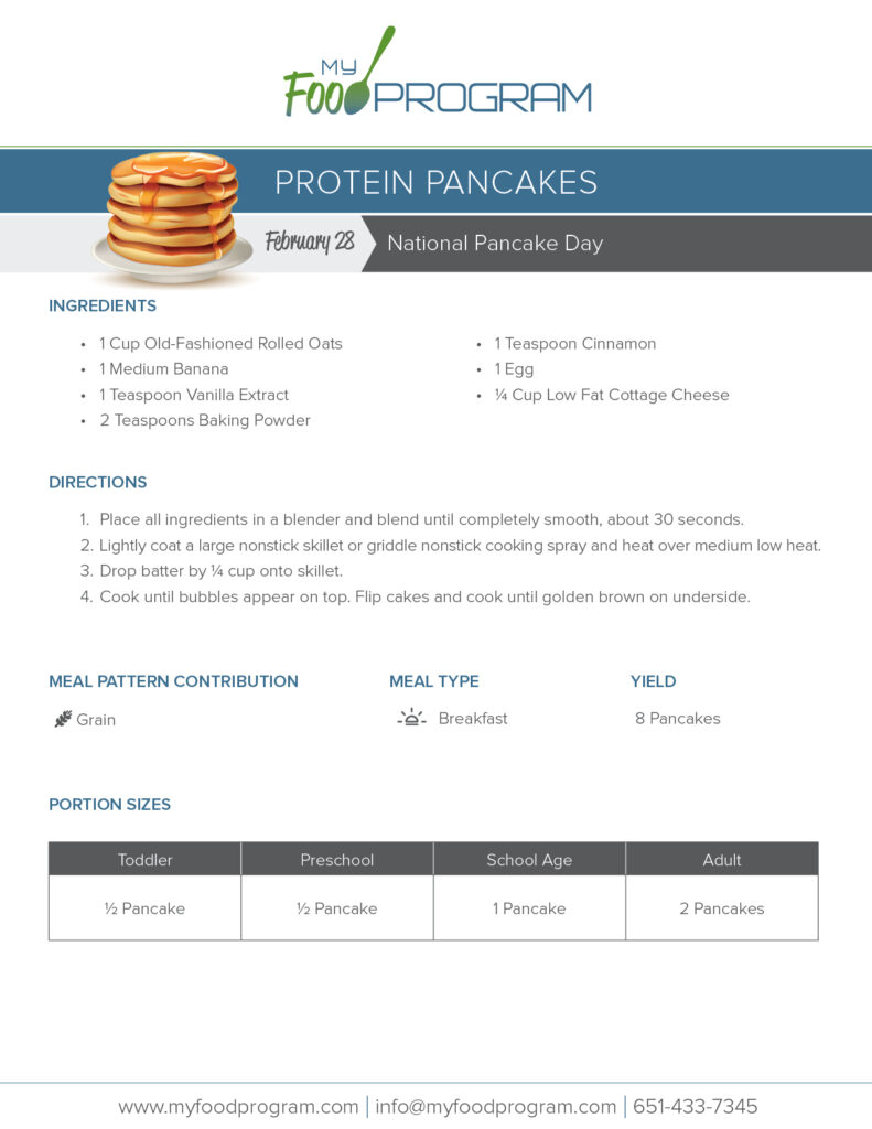 My Food Program Protein Pancakes Recipe