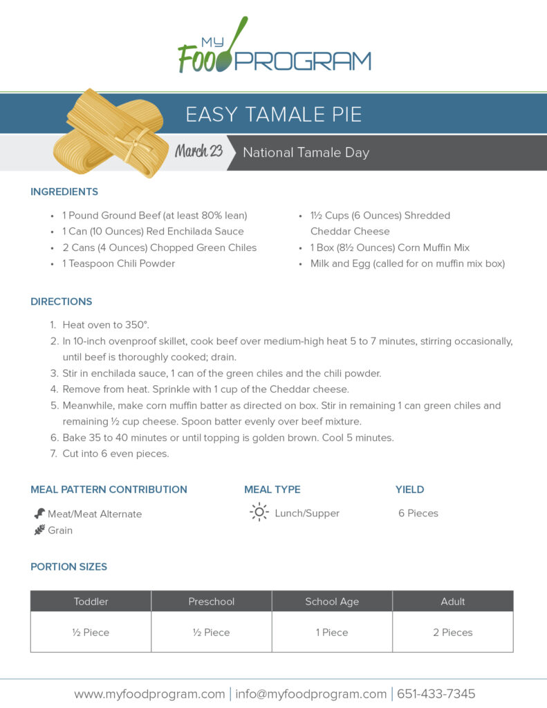 My Food Program Easy Tamale Pie Recipe