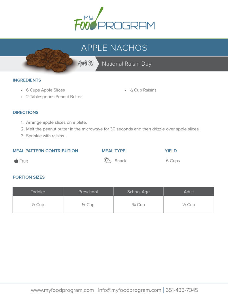 My Food Program Apple Nachos Recipe