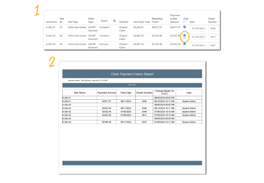 Claim Payment History