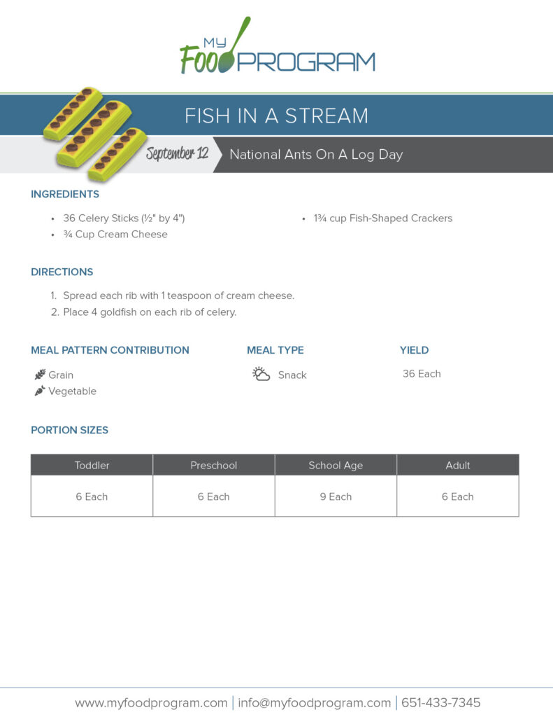 My Food Program Fish In A Stream Recipe