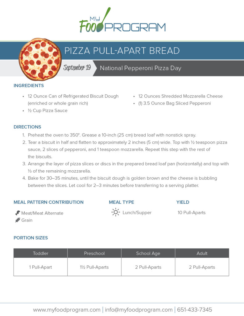 My Food Program Pizza Pull-Apart Bread Recipe