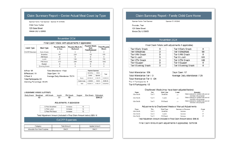 Improved Claim Summary Report