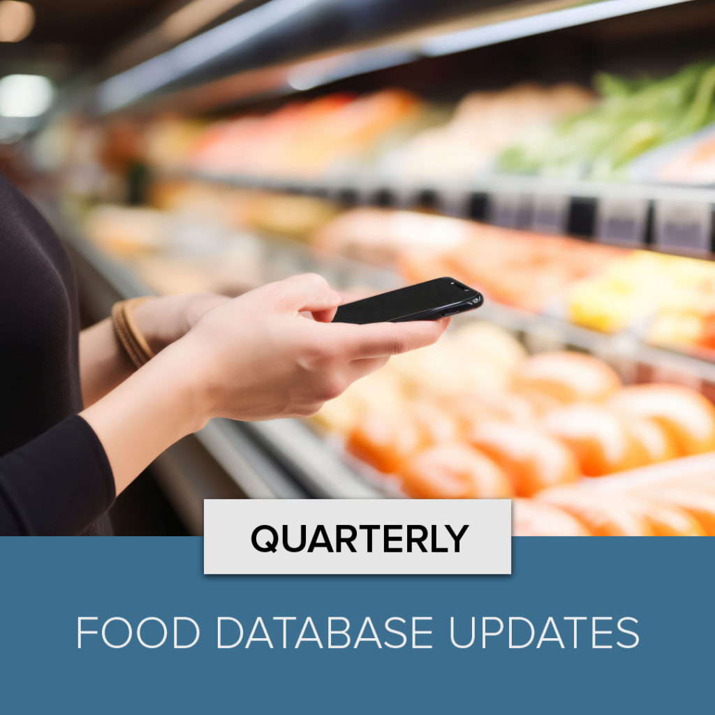 2024 Quarterly Food Database Updates