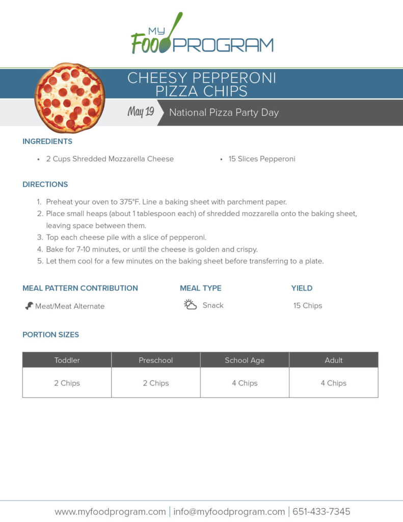 My Food Program Cheesy Pepperoni Pizza Chips Recipe
