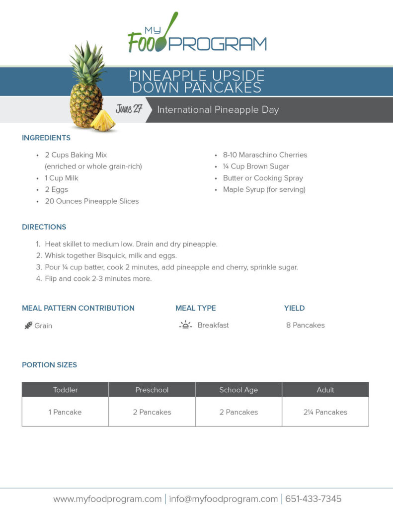 My Food Program Pineapple Upside Down Pancakes​ Recipe