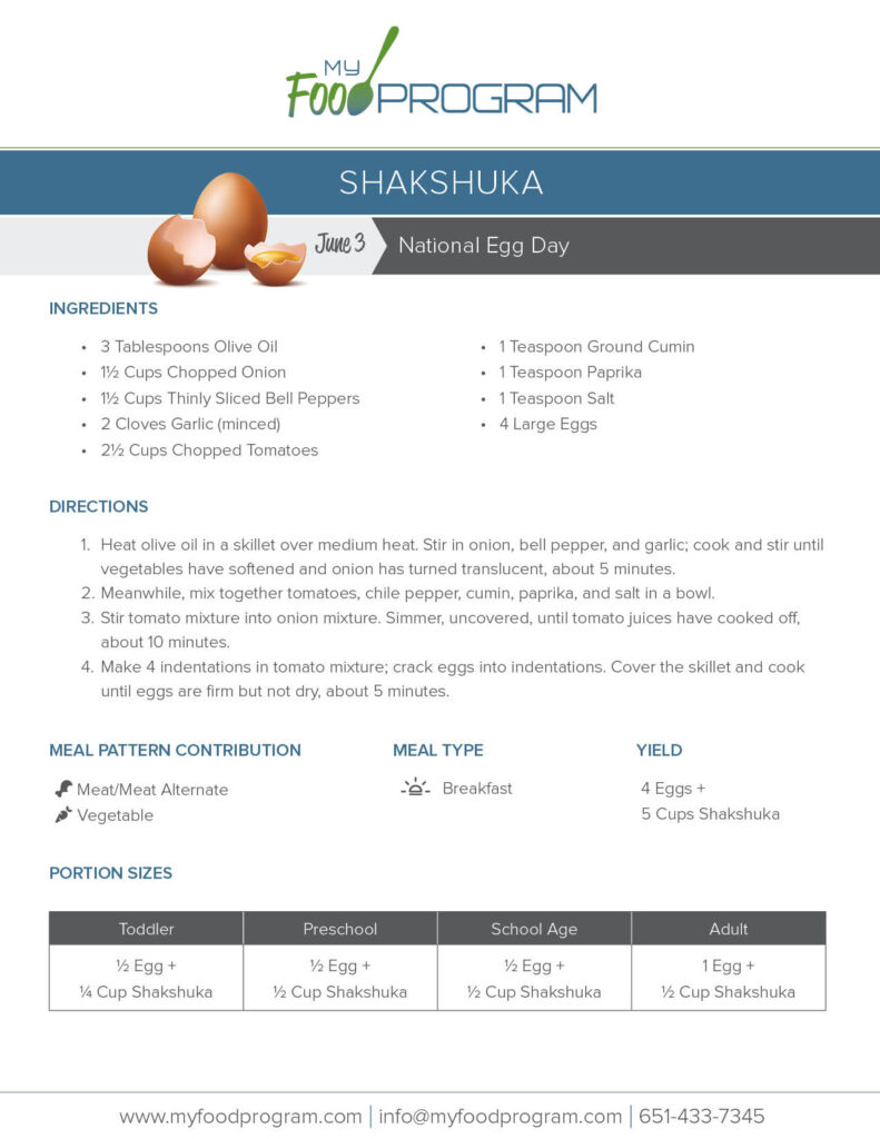 My Food Program Shakshuka​ Recipe