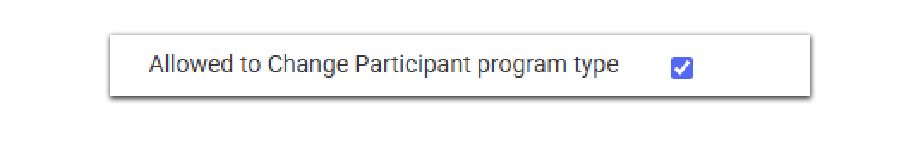 Change Participant Program Type