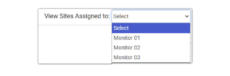 Filter Sites by Monitor