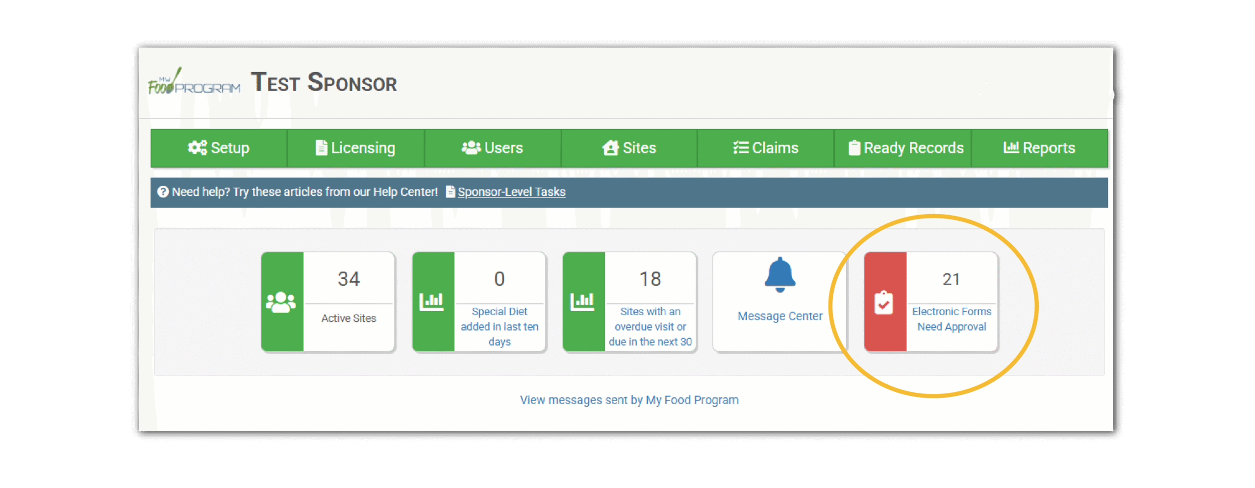 Status Icon for Ready Records Forms