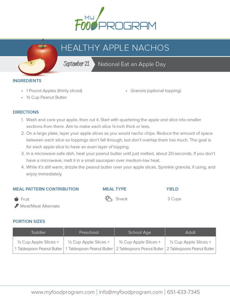 My Food Program Healthy Apple Nachos Recipe