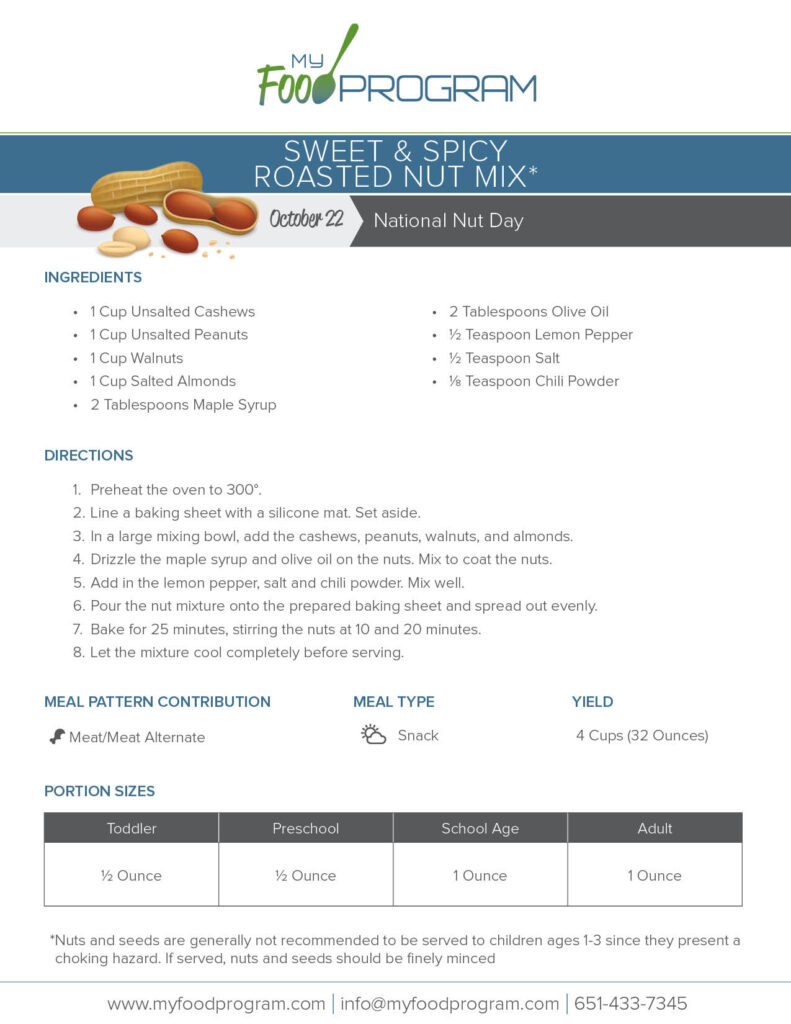 My Food Program Sweet & Spicy Roasted Nut Mix​ Recipe