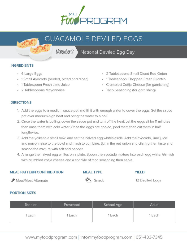 My Food Program Guacamole Deviled Eggs Recipe