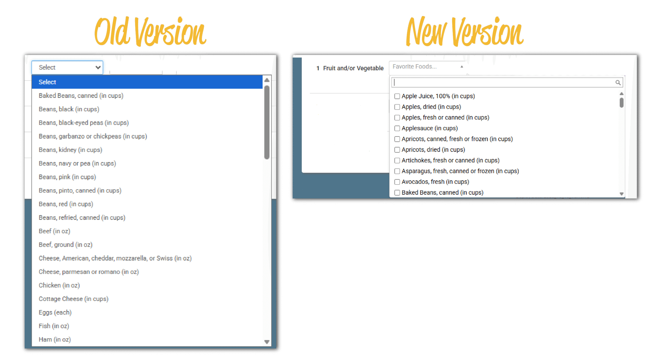 Favorite Foods Update