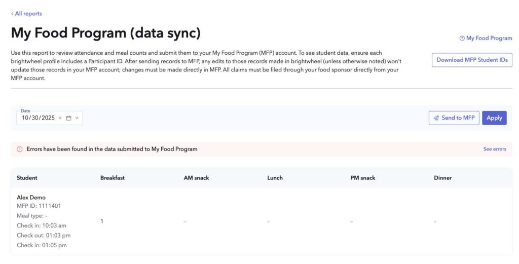 Brightwheel Integration Step 5