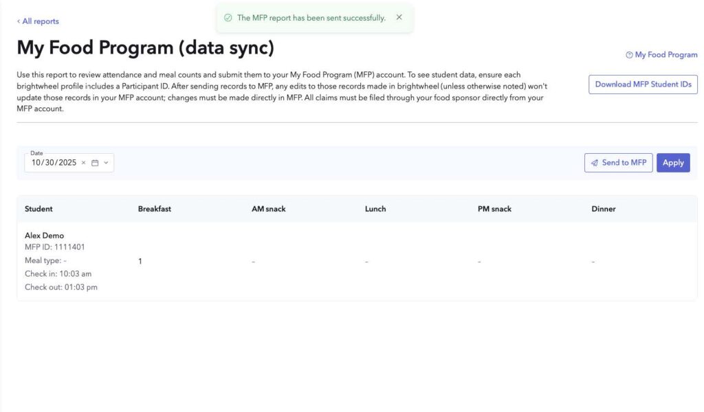 Brightwheel Integration Step 5