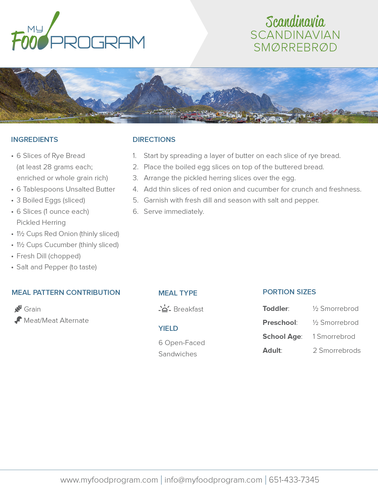 My Food Program Scandinavian Smørrebrød Recipe