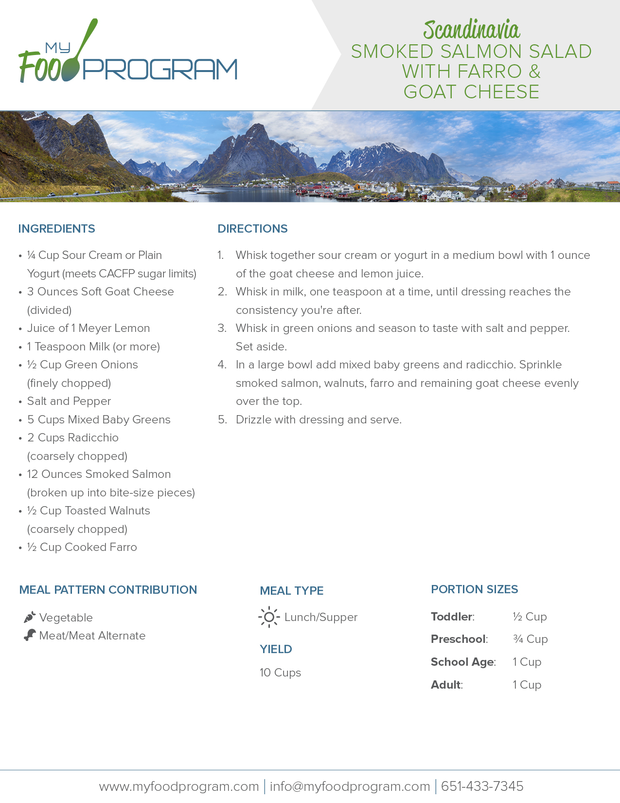 My Food Program Smoked Salmon Salad with Farro & Goat Cheese Recipe