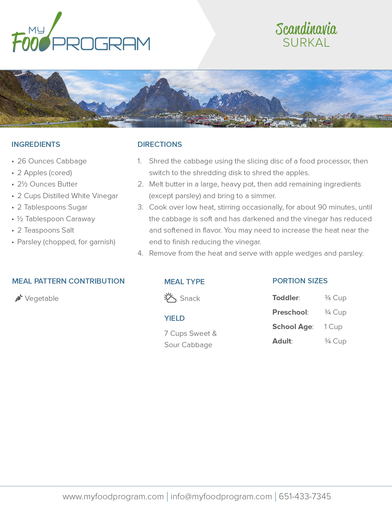 My Food Program Surkal Recipe