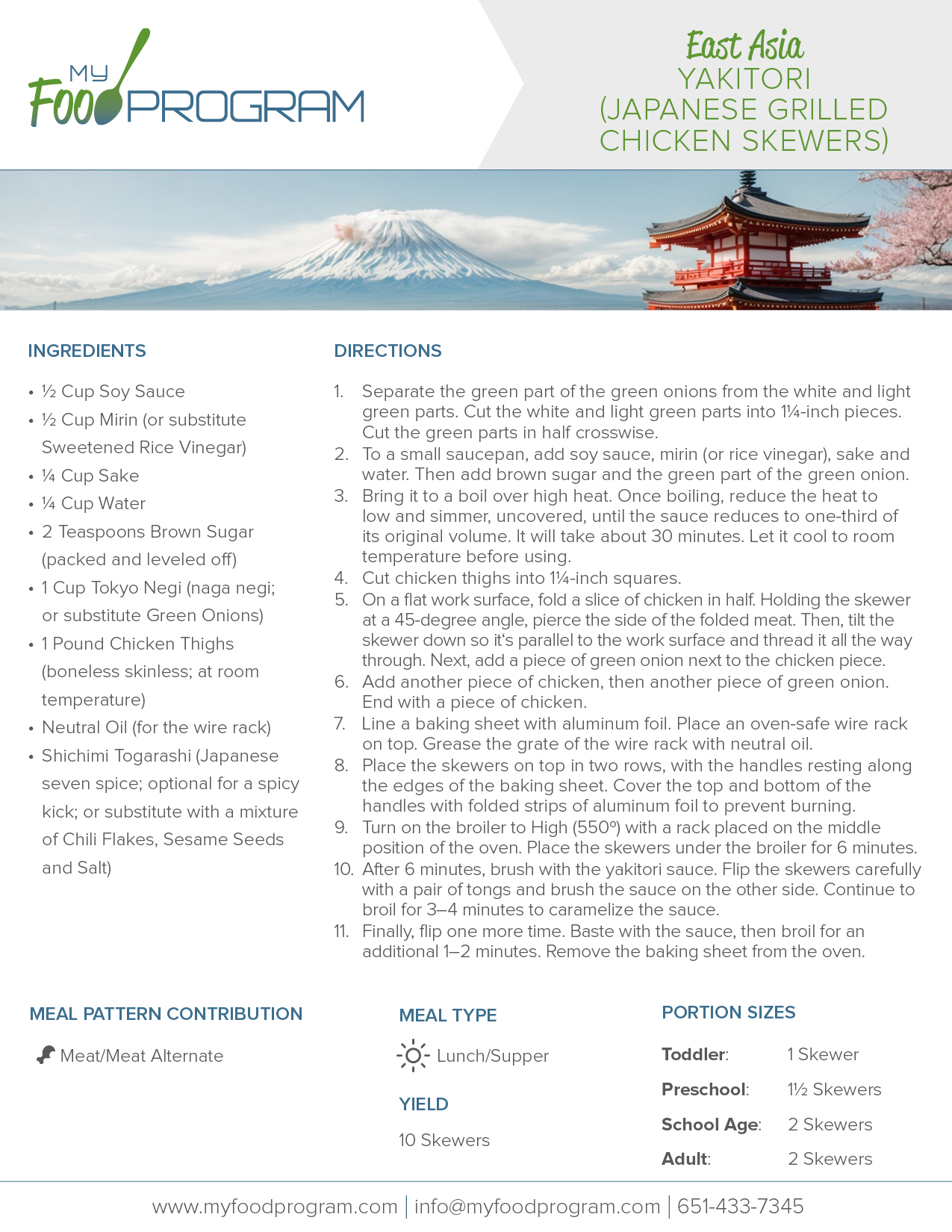 My Food Program Yakitori (Japanese Grilled Chicken Skewers) Recipe