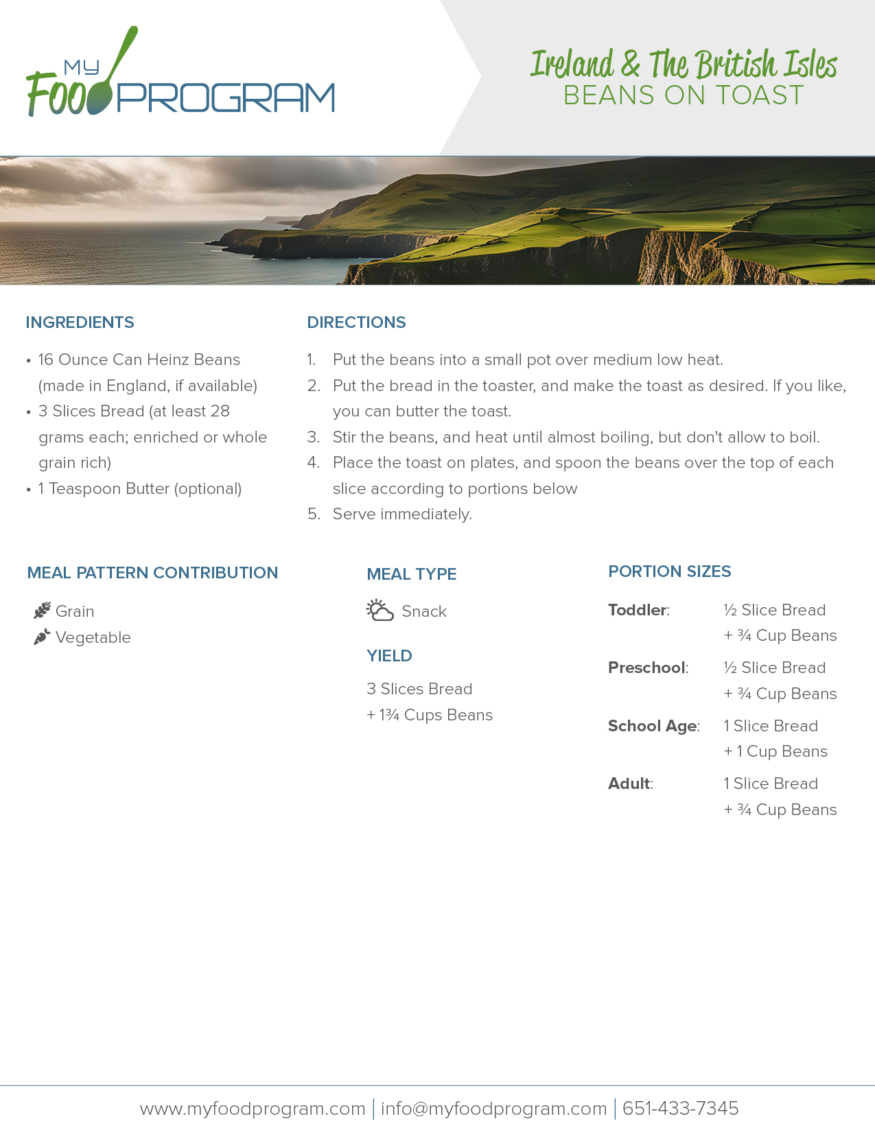 My Food Program Beans On Toast Recipe