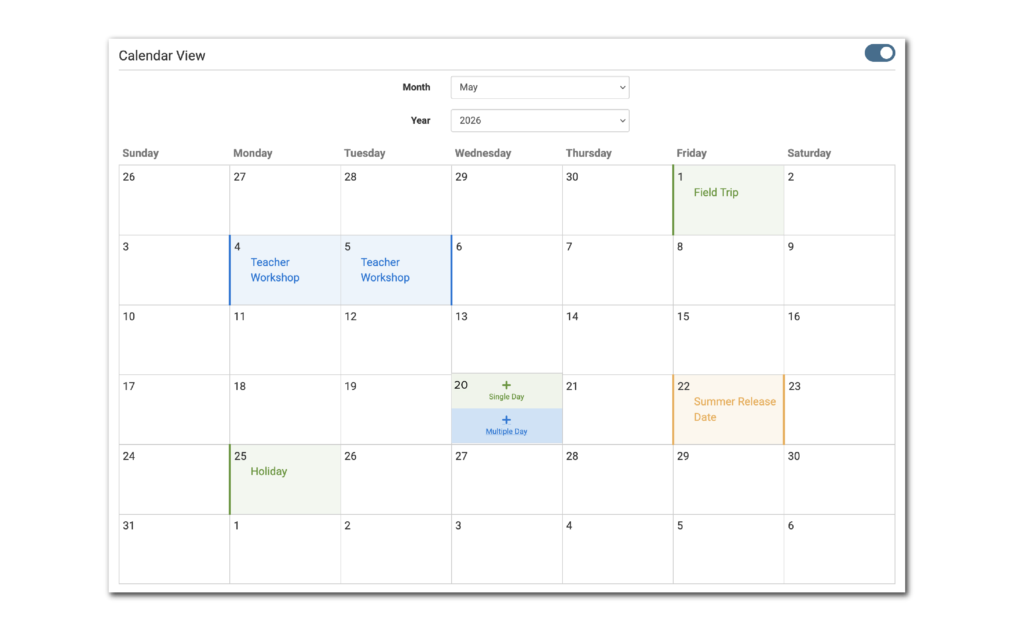 My Food Program Software Release 26032